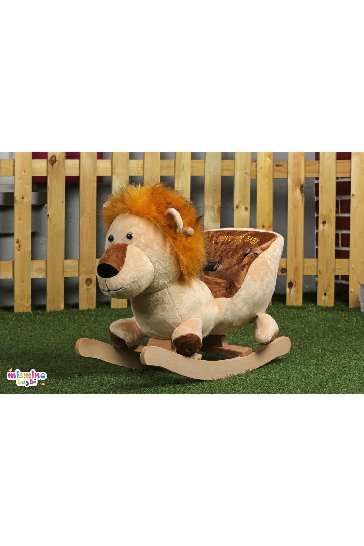 Sarı Peluş Sallanan Aslan Koltuk