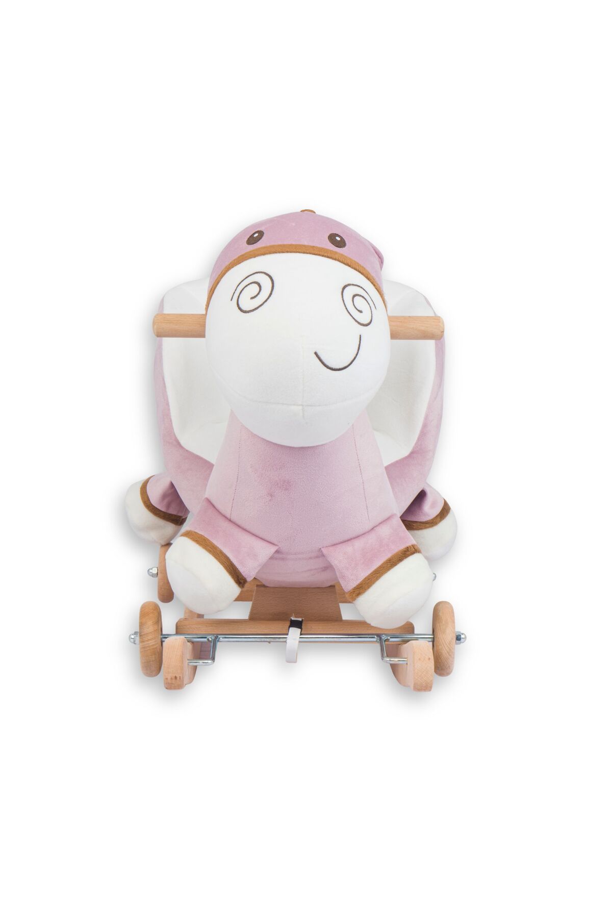 Pembe Tekerlekli ve Sallanan Tay Koltuk